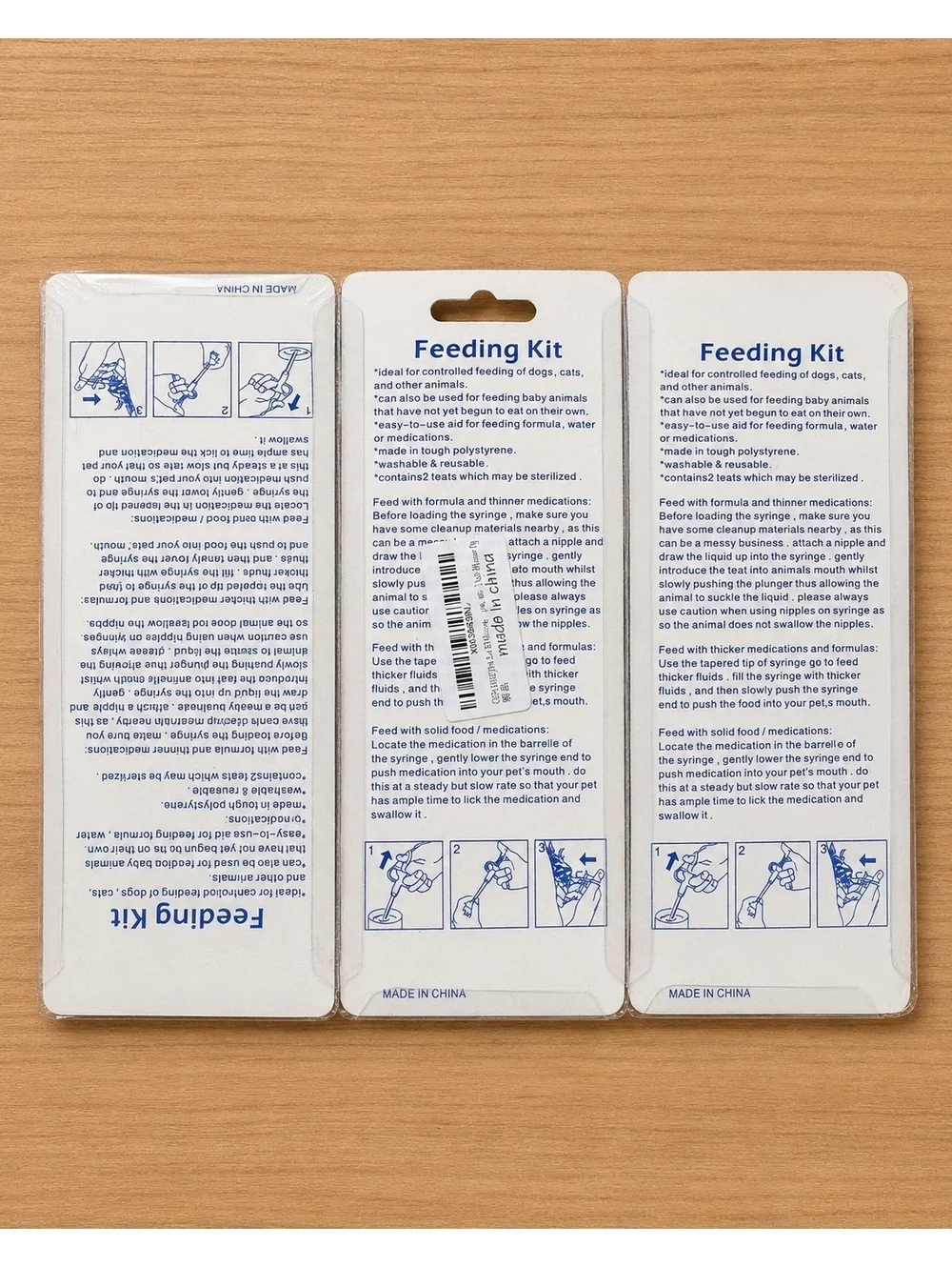Feeding Kit for Controlled Feeding of Dogs and Cats - 3pk, new, sealed